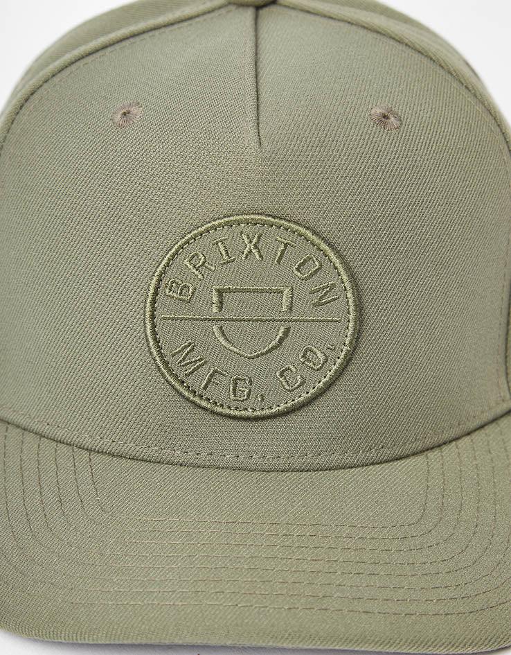 Brixton Crest C Snapback Cap - Ivy Green - Image 2