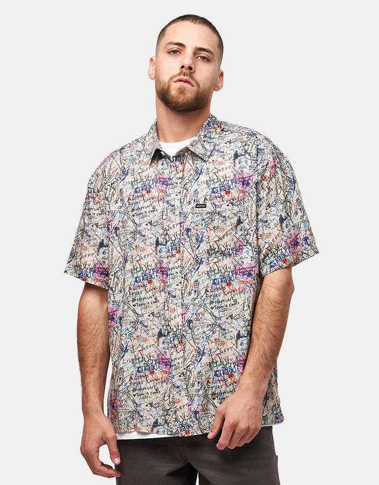 Brixton Cru Print S/S Shirt - Graffiti - Image 2