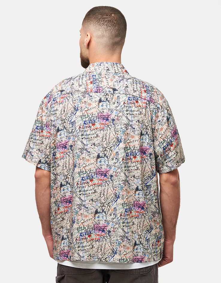 Brixton Cru Print S/S Shirt - Graffiti - Image 3
