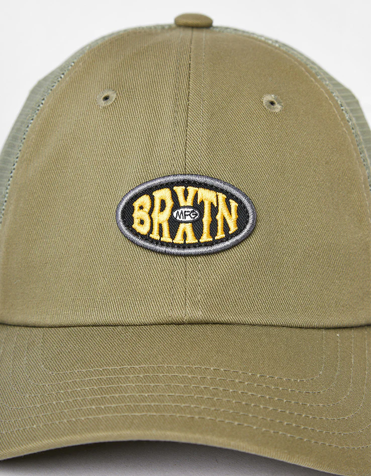 Brixton Largo NetPlus Snapback Cap - Olive/Olive - Image 2