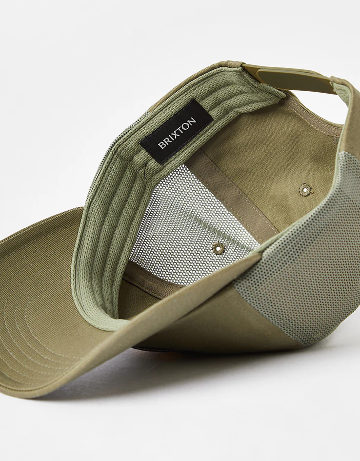 Brixton Largo NetPlus Snapback Cap - Olive/Olive - Image 5