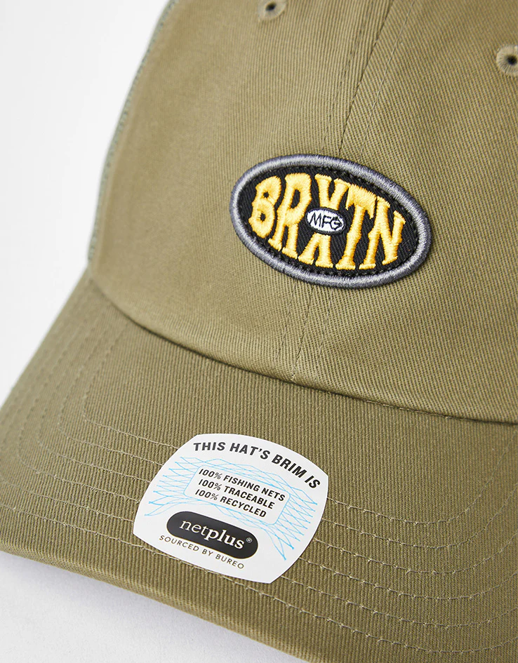 Brixton Largo NetPlus Snapback Cap - Olive/Olive - Image 6
