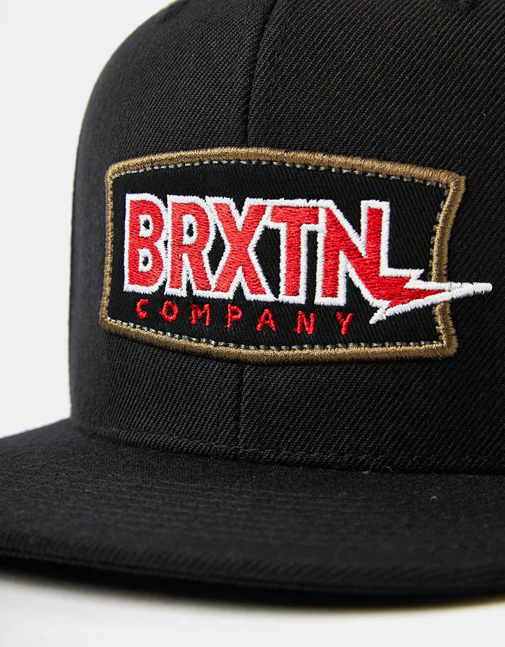 Brixton Lightning Snapback Cap - Black - Image 2