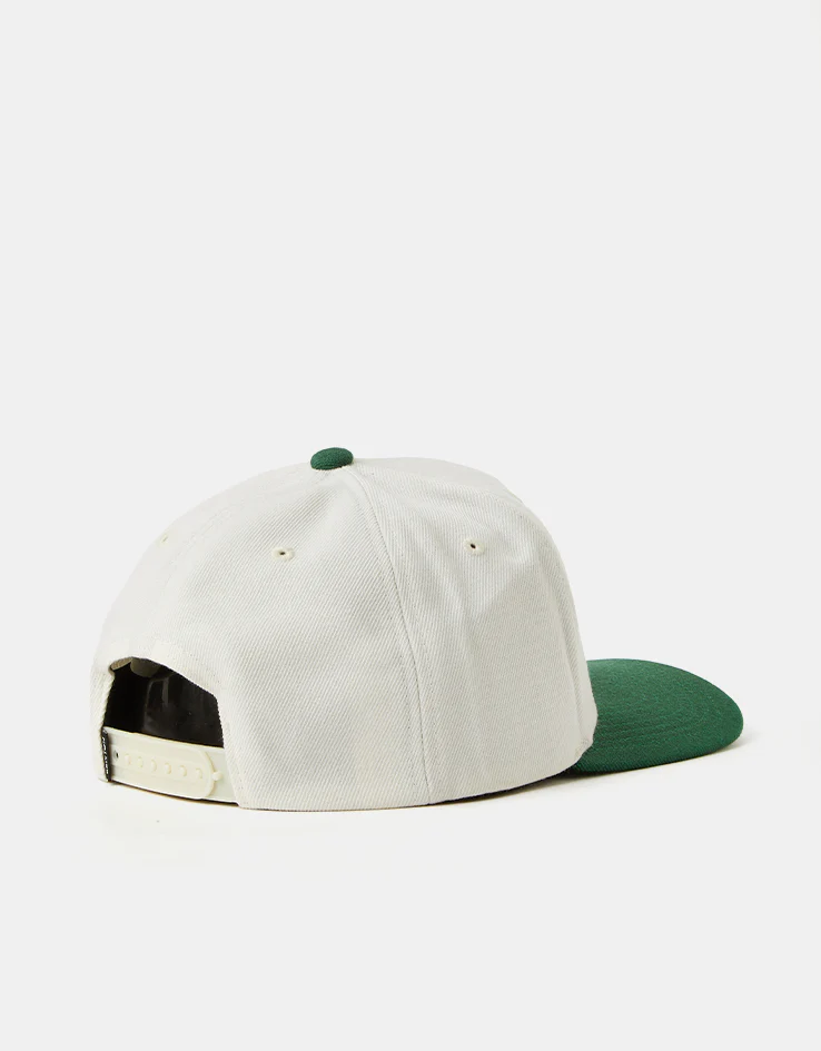 Brixton Linwood Netplus Snapback Cap - Off White/Primal Green - Image 3