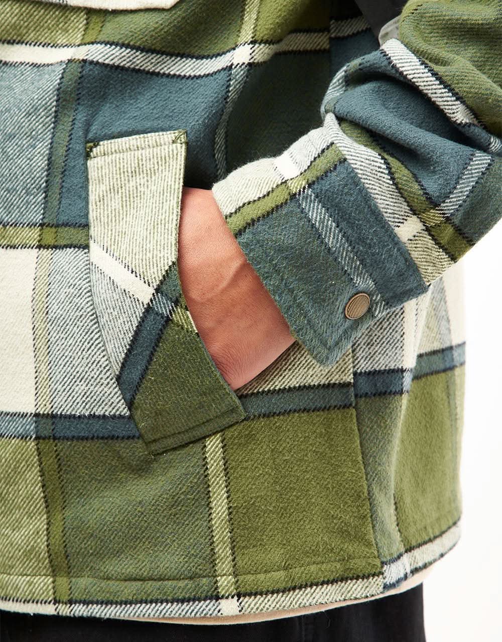 Brixton Motor Zip Jacket - Blue Mirage/Dill Plaid - Image 6