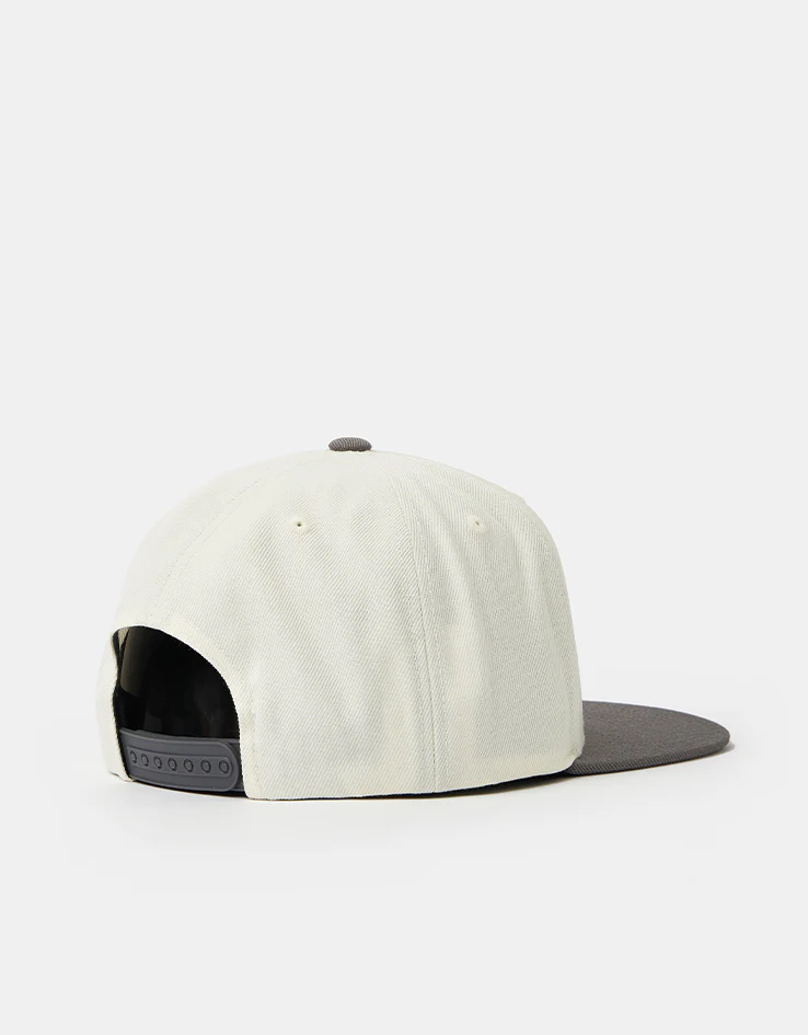 Brixton Oath III Snapback Cap - Charcoal/Off White - Image 4