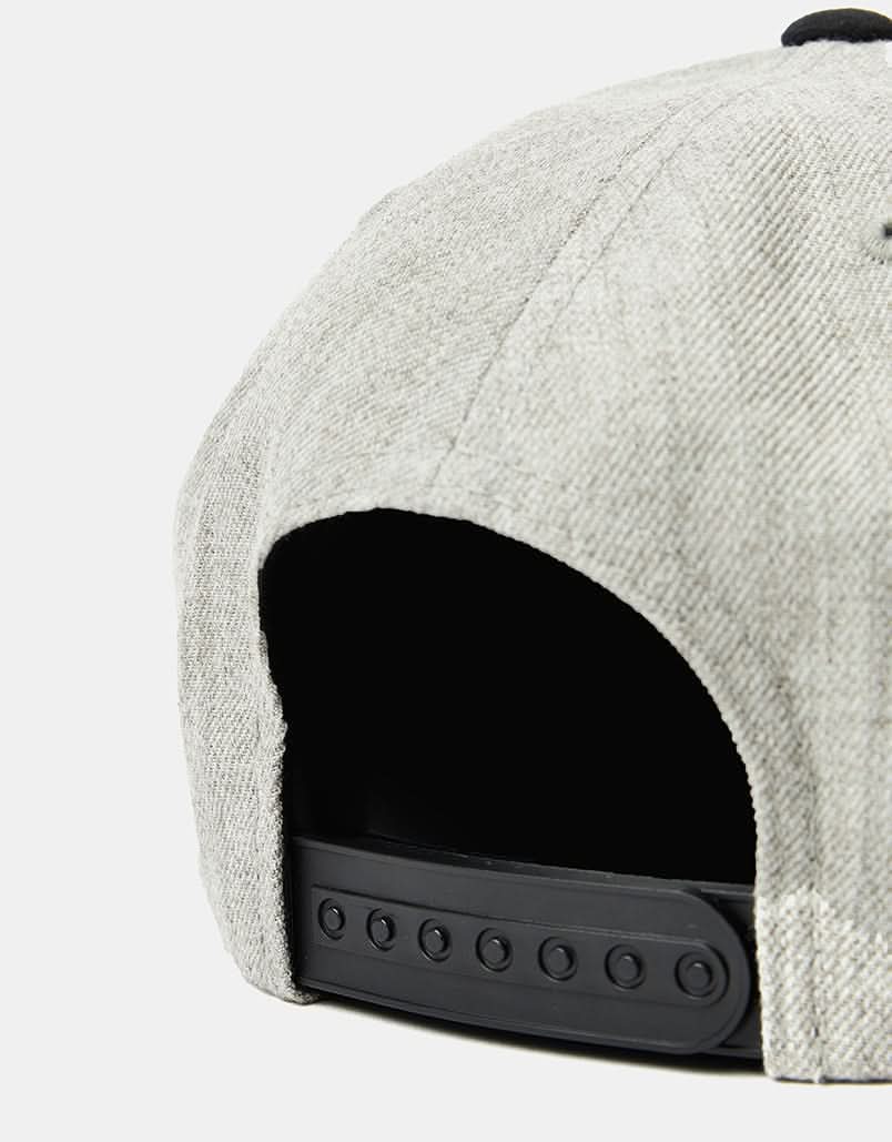 Brixton Oath III Snapback Cap - Light Heather Grey/Black - Image 3