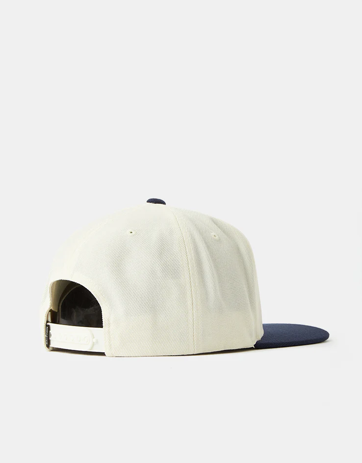 Brixton Oath III Snapback Cap - Off White/Midnight Blue - Image 3