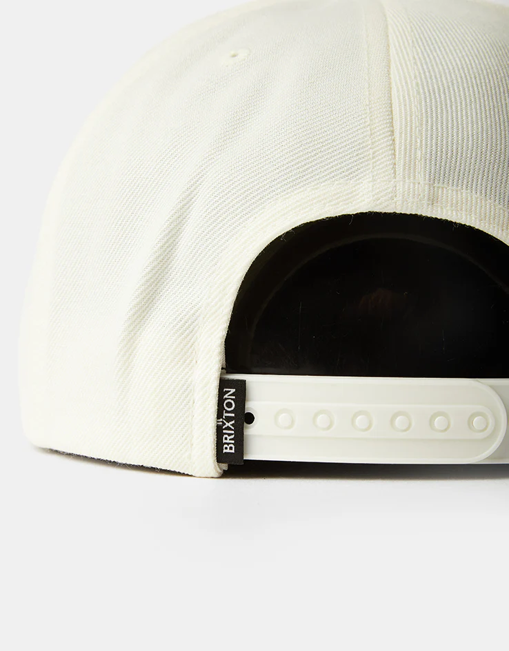 Brixton Oath III Snapback Cap - Off White/Midnight Blue - Image 4
