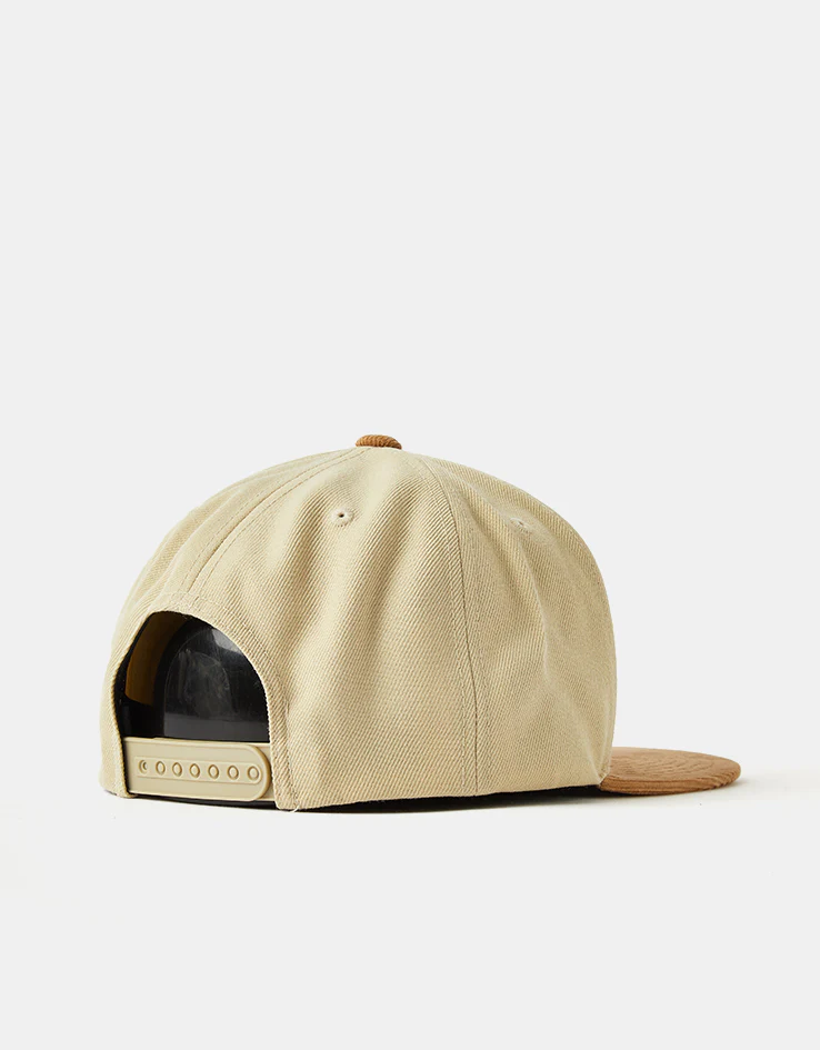 Brixton Oath III Snapback Cap - Sand/Light Brown Corduroy - Image 3