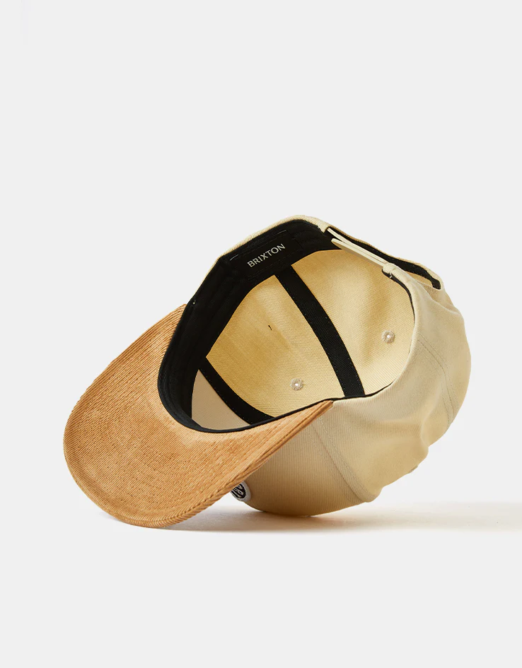 Brixton Oath III Snapback Cap - Sand/Light Brown Corduroy - Image 4