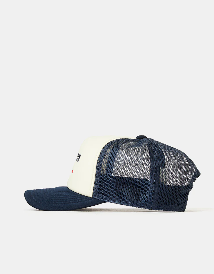 Brixton Pegasus Netplus Trucker Cap - Whitecap/Navy - Image 3