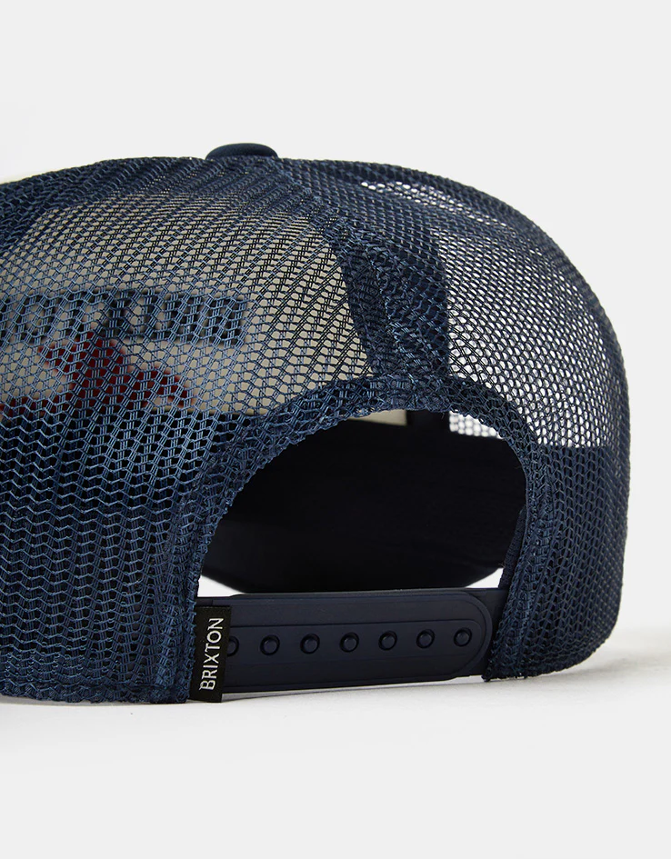 Brixton Pegasus Netplus Trucker Cap - Whitecap/Navy - Image 4