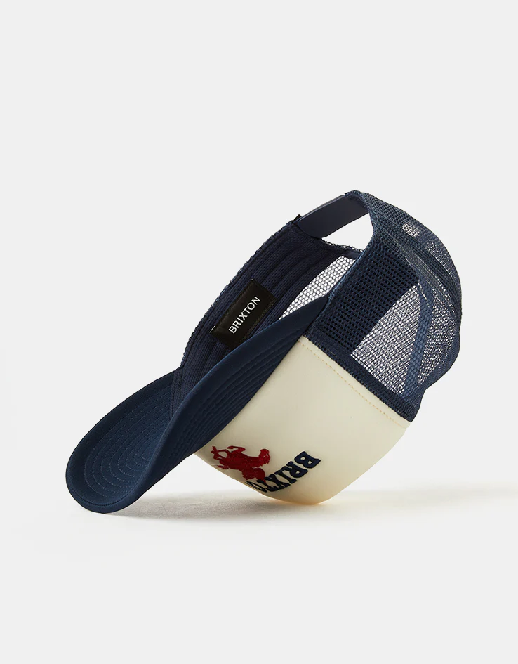 Brixton Pegasus Netplus Trucker Cap - Whitecap/Navy - Image 5
