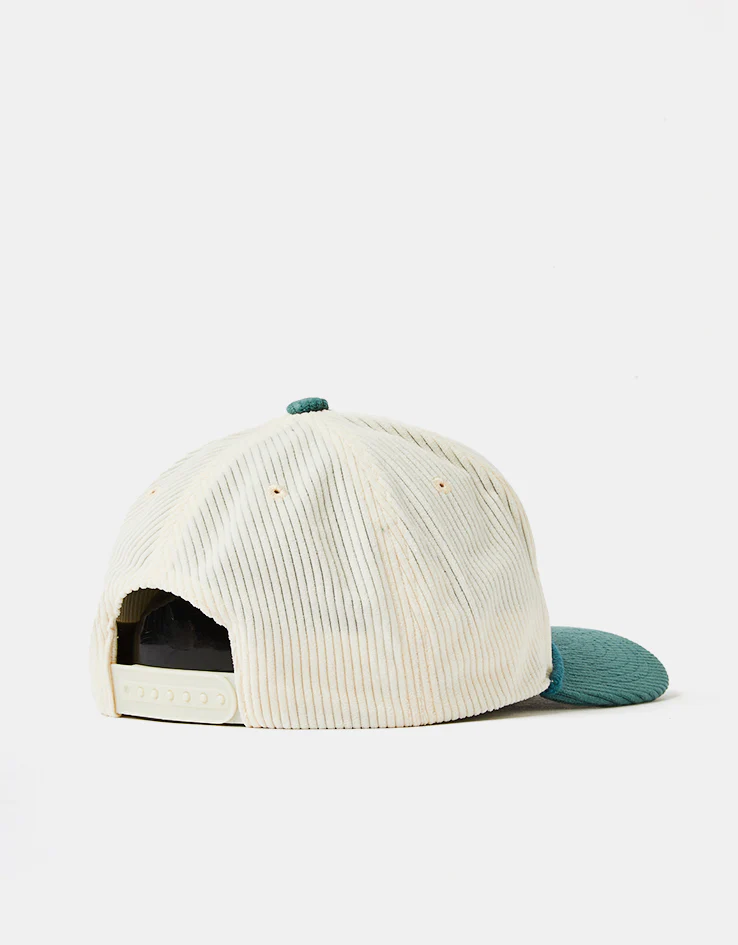 Brixton Pierson Snapback Cap - Night Sage/Off White Corduroy - Image 3
