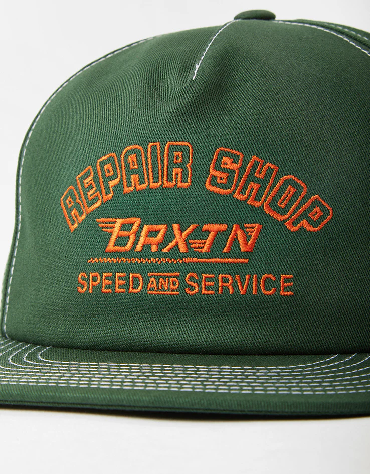 Brixton Repair Shop Snapback Cap - Primal Green - Image 2