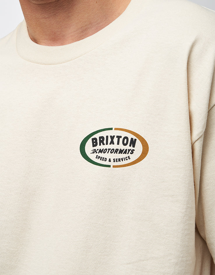 Brixton Rhett T-Shirt - Cream - Image 4