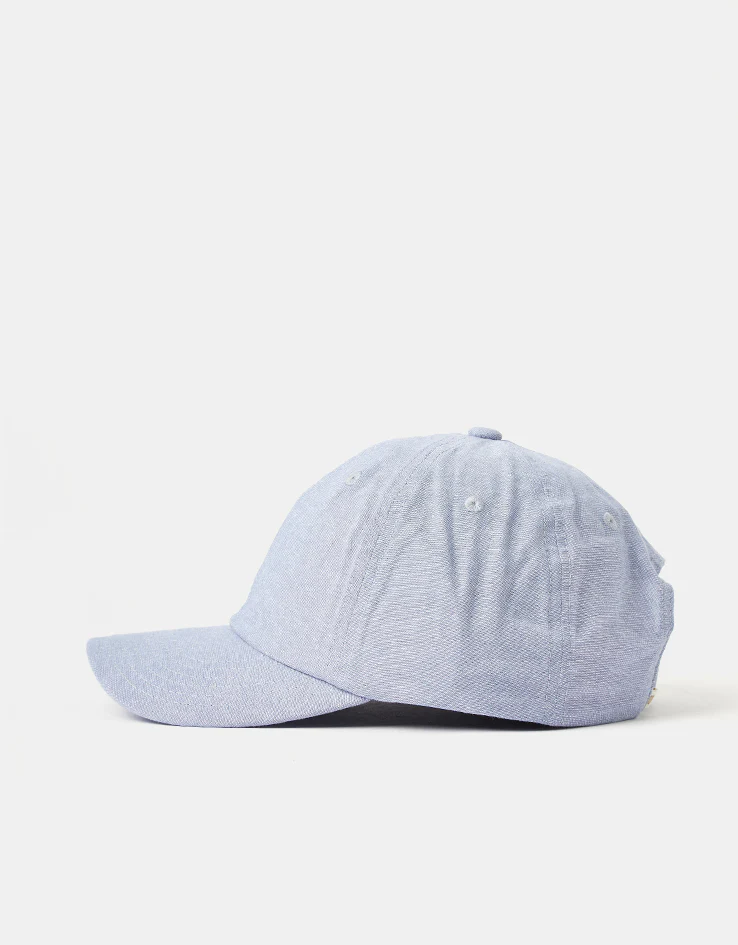 Brixton Shelby Strapback Cap - Light Blue Chambray - Image 2