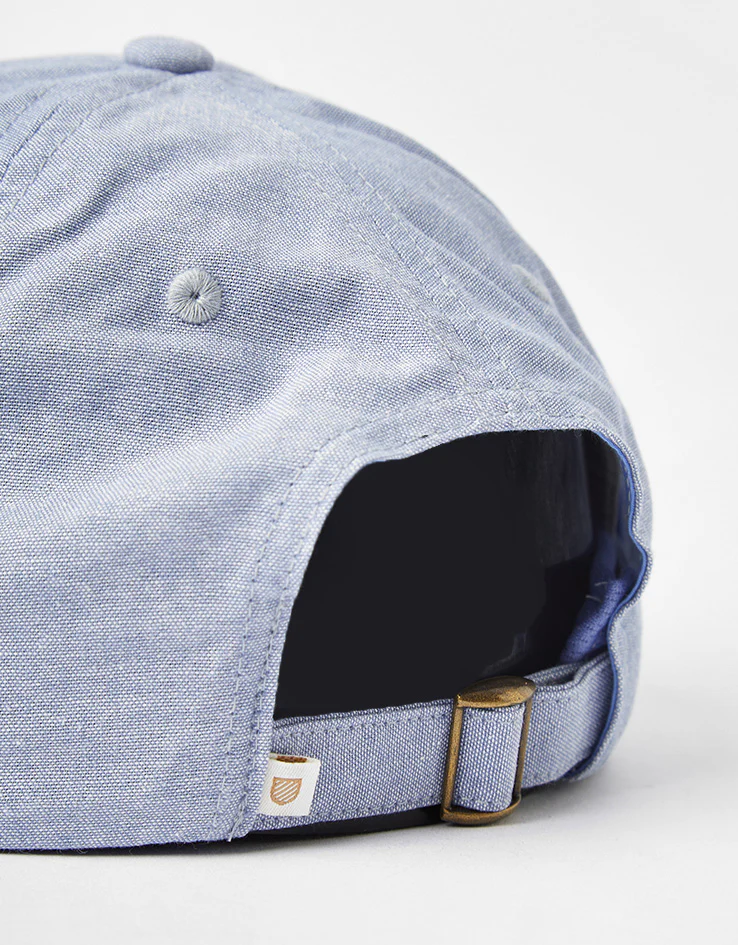 Brixton Shelby Strapback Cap - Light Blue Chambray - Image 3
