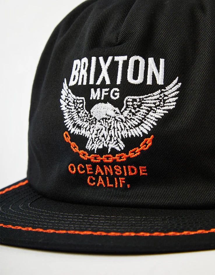 Brixton Waller Snapback Cap - Black - Image 2