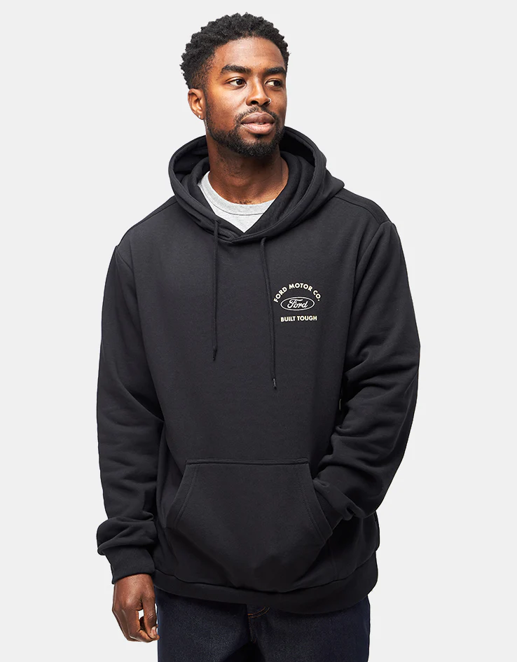 Brixton x Ford Built Tough Pullover Hoodie - Burnt Rubber - Image 2
