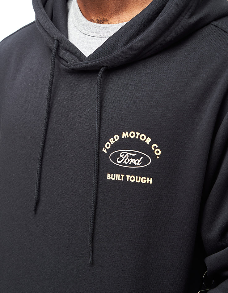 Brixton x Ford Built Tough Pullover Hoodie - Burnt Rubber - Image 4