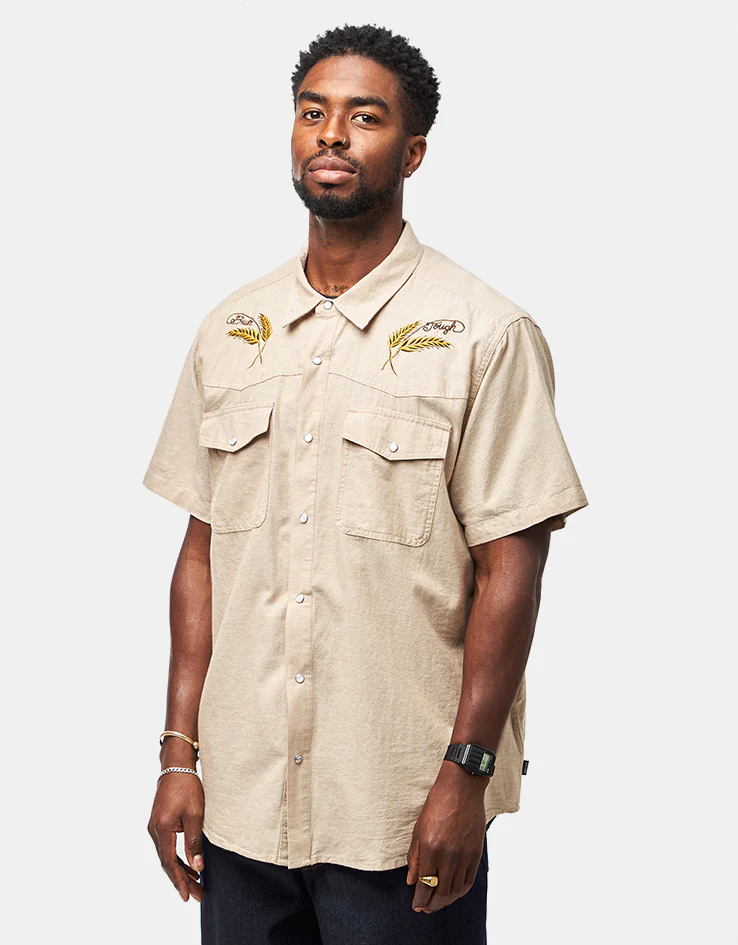 Brixton x Ford Western S/S Shirt - Khaki - Image 2
