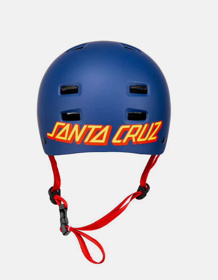 Bullet x Santa Cruz Strip Logo Helmet - Matte Blue - Image 2
