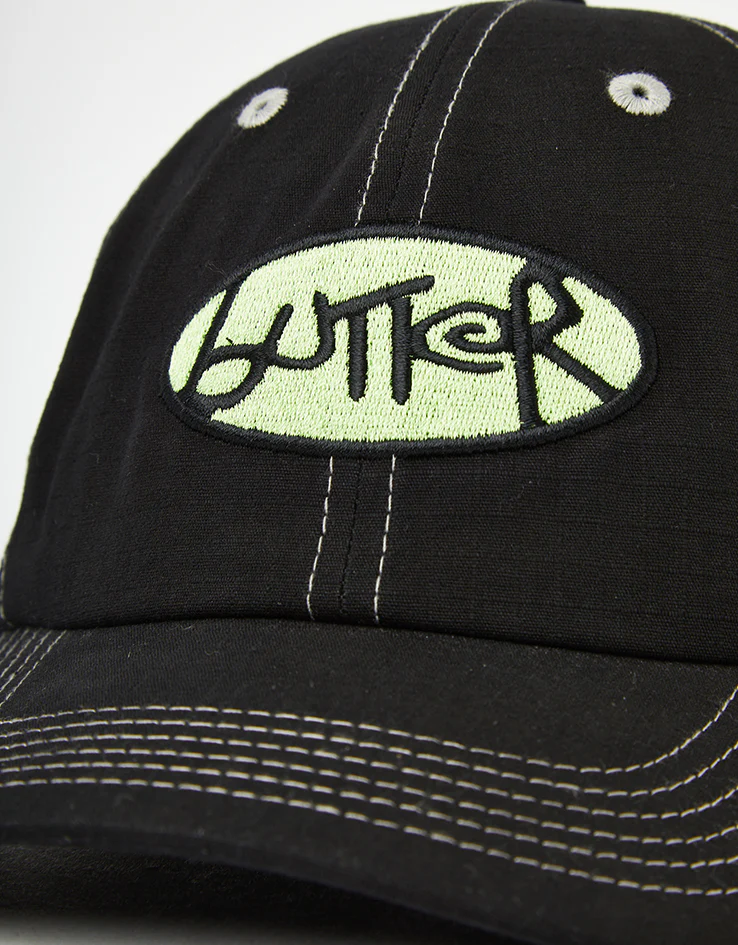 Butter Goods Abseil 6 Panel Cap - Black - Image 2