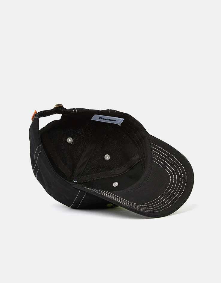 Butter Goods Abseil 6 Panel Cap - Black - Image 5
