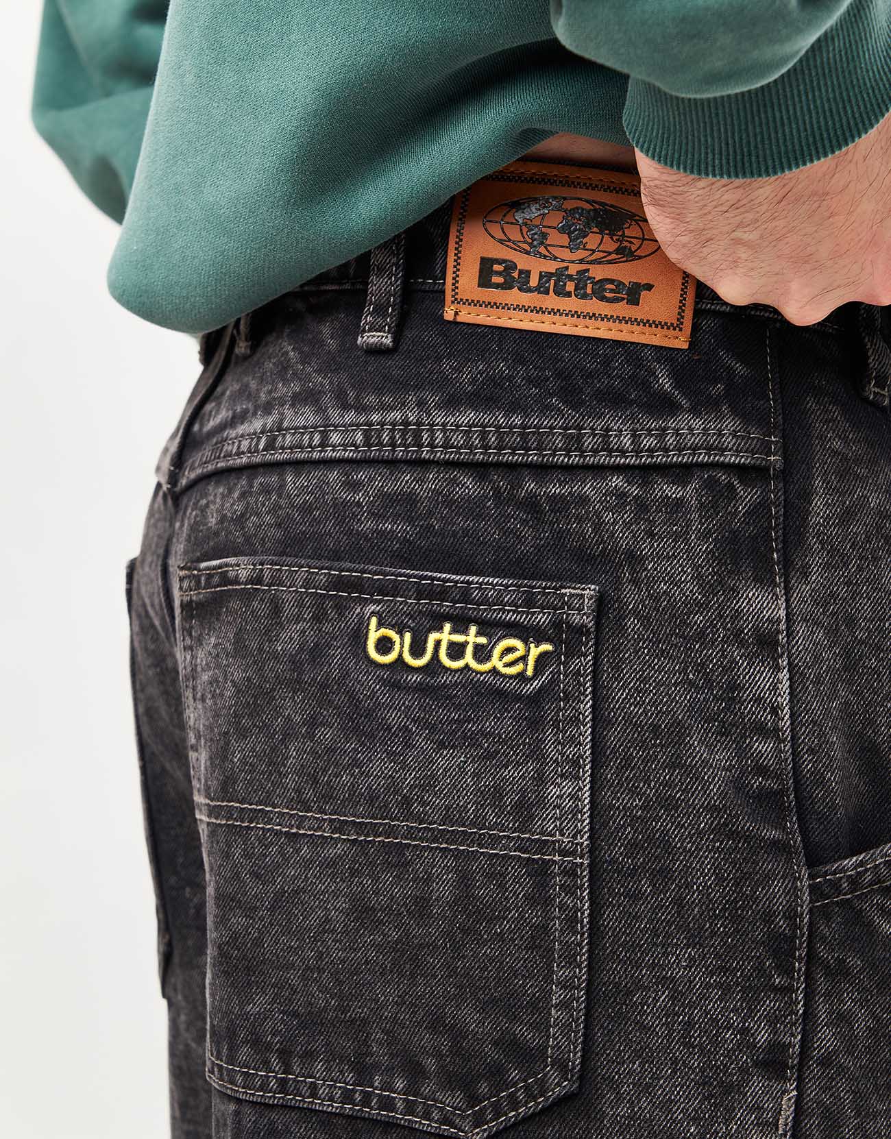 Butter Goods Alpine Denim Jeans Distressed - Black - Image 4