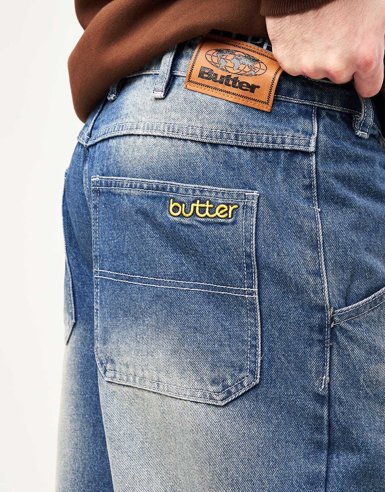 Butter Goods Alpine Denim Jeans Distressed - Faded Blue - Image 4
