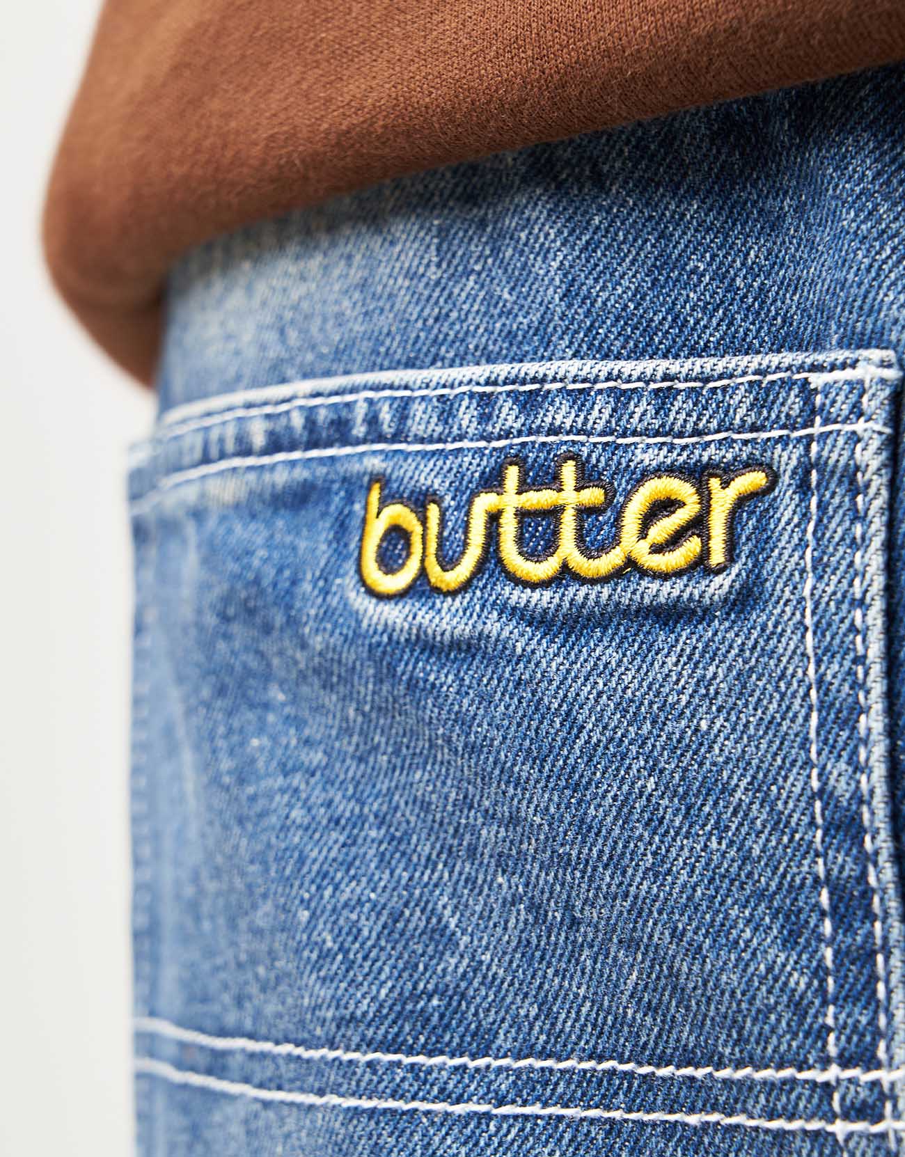 Butter Goods Alpine Denim Jeans Distressed - Faded Blue - Image 6