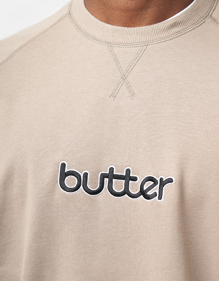 Butter Goods Aspect Crewneck - Fossil/Charcoal - Image 2