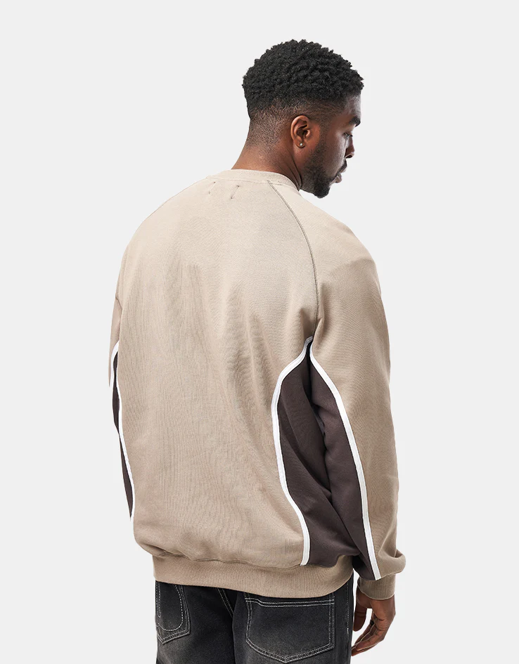Butter Goods Aspect Crewneck - Fossil/Charcoal - Image 4