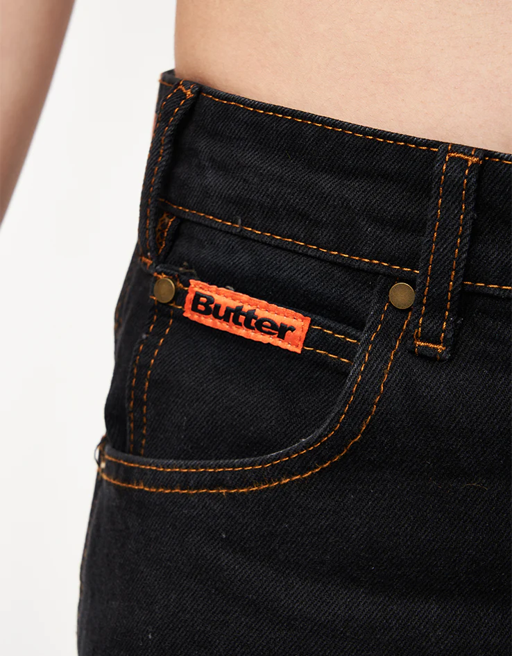 Butter Goods Baggy Denim Jean - Washed Black - Image 12