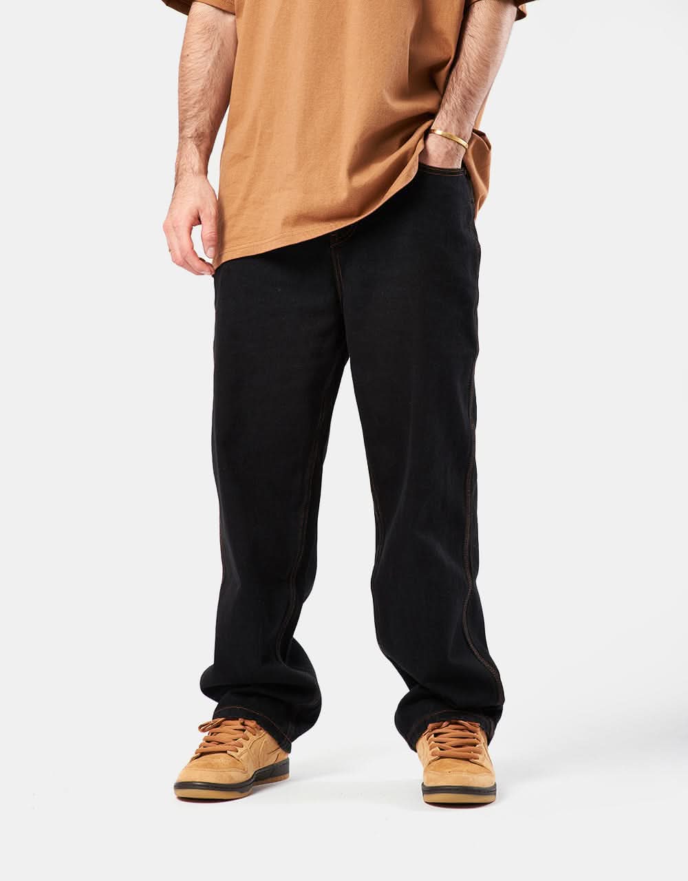 Butter Goods Baggy Denim Jean - Washed Black - Image 2