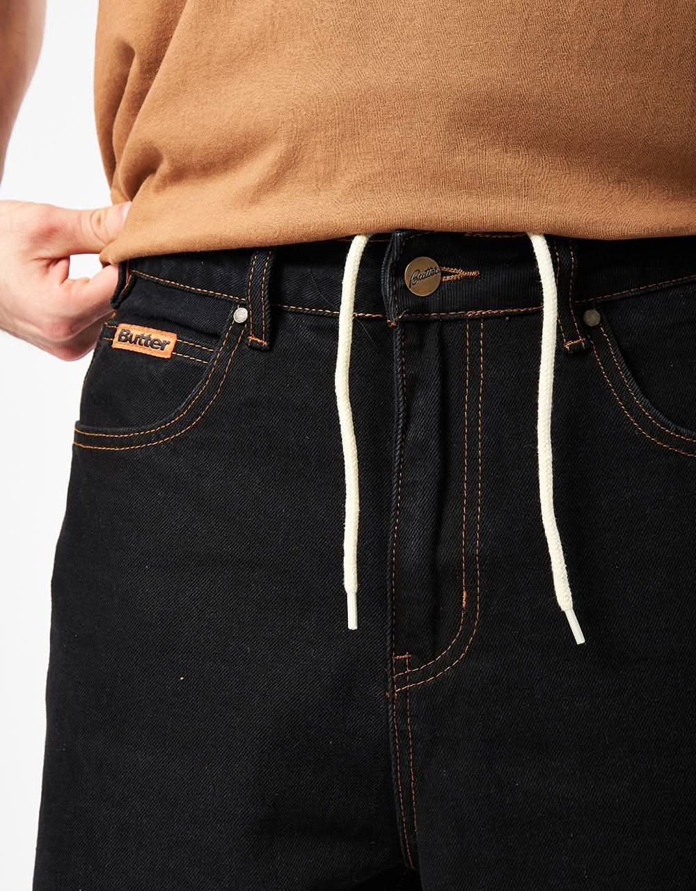 Butter Goods Baggy Denim Jean - Washed Black - Image 6