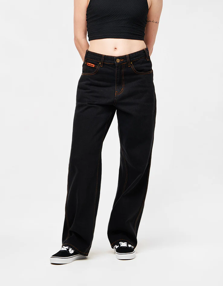 Butter Goods Baggy Denim Jean - Washed Black - Image 8