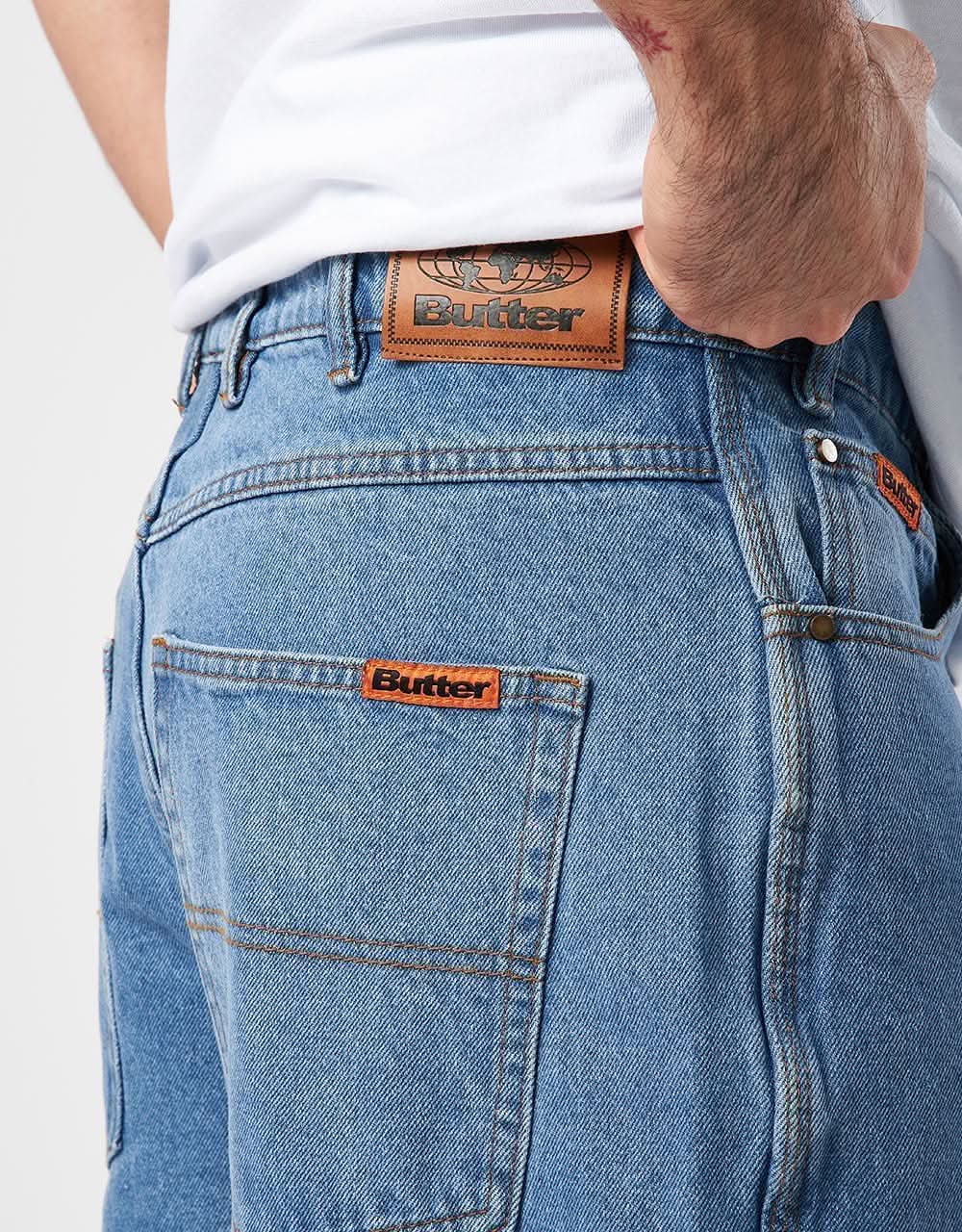 Butter Goods Baggy Denim Jean - Washed Indigo - Image 5