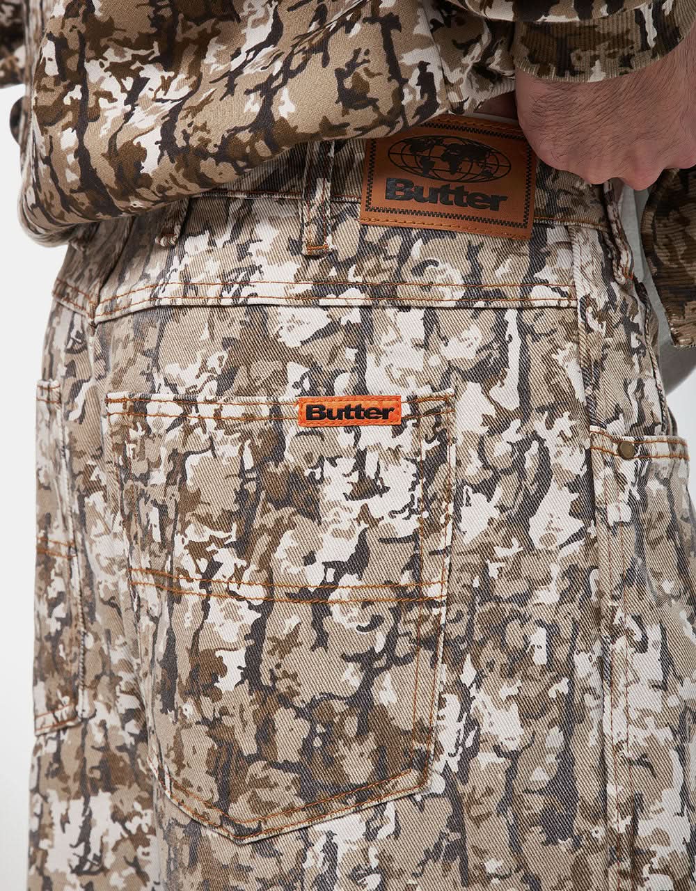 Butter Goods Bark Camo Denim Jeans - Tan - Image 2