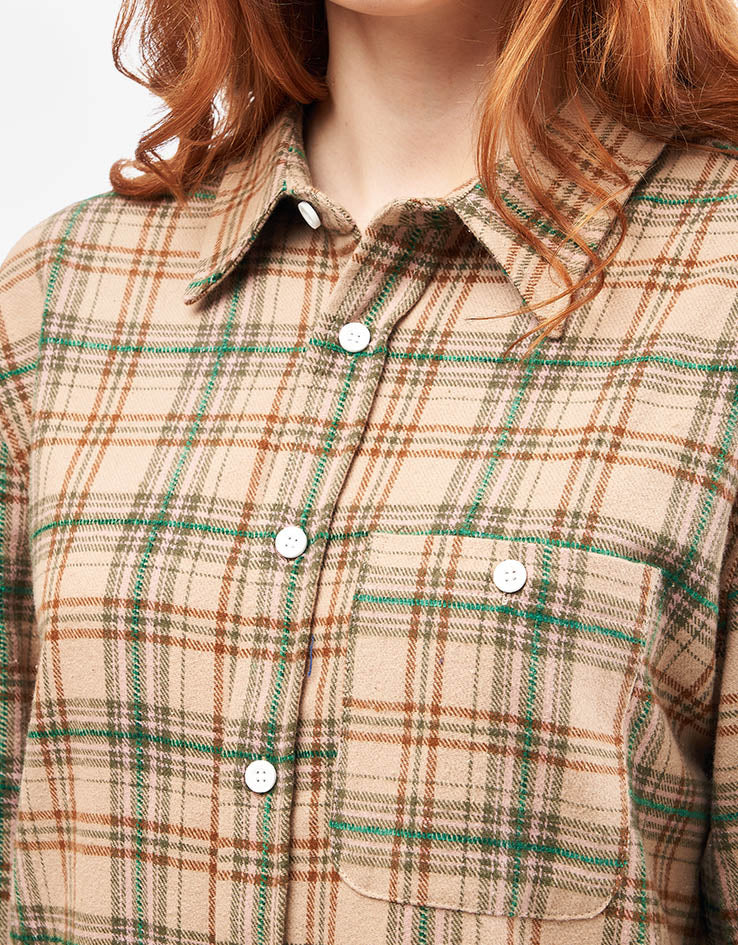 Butter Goods Bear Flannel L/S Shirt - Khaki - Image 11