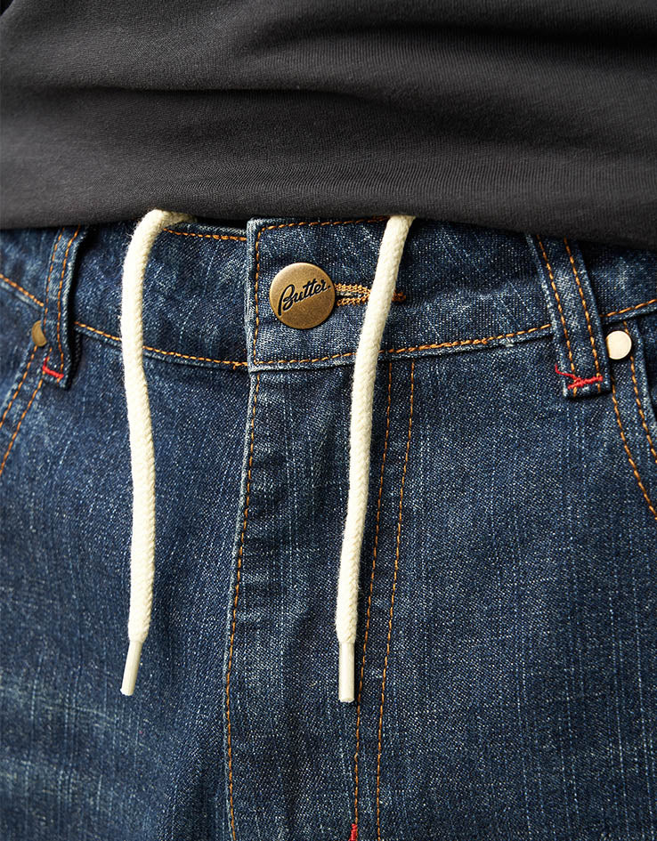 Butter Goods Blotch Denim Jeans - Streaky Navy - Image 5