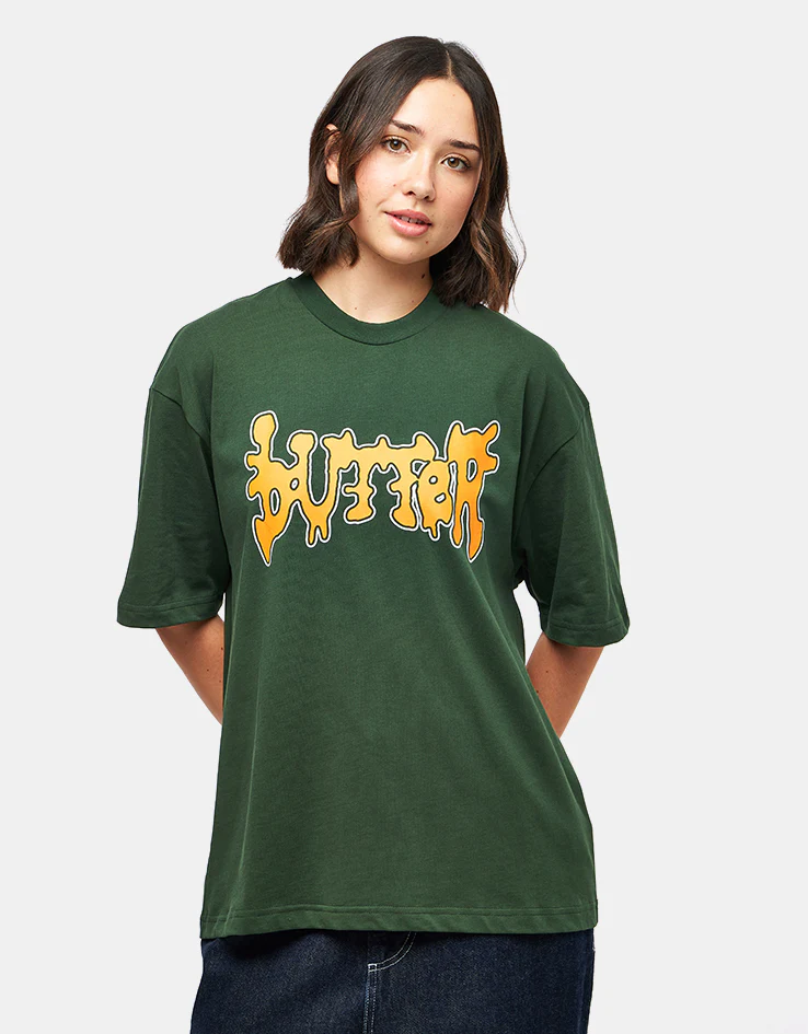 Butter Goods Blotch T-Shirt - Dark Forest - Image 4