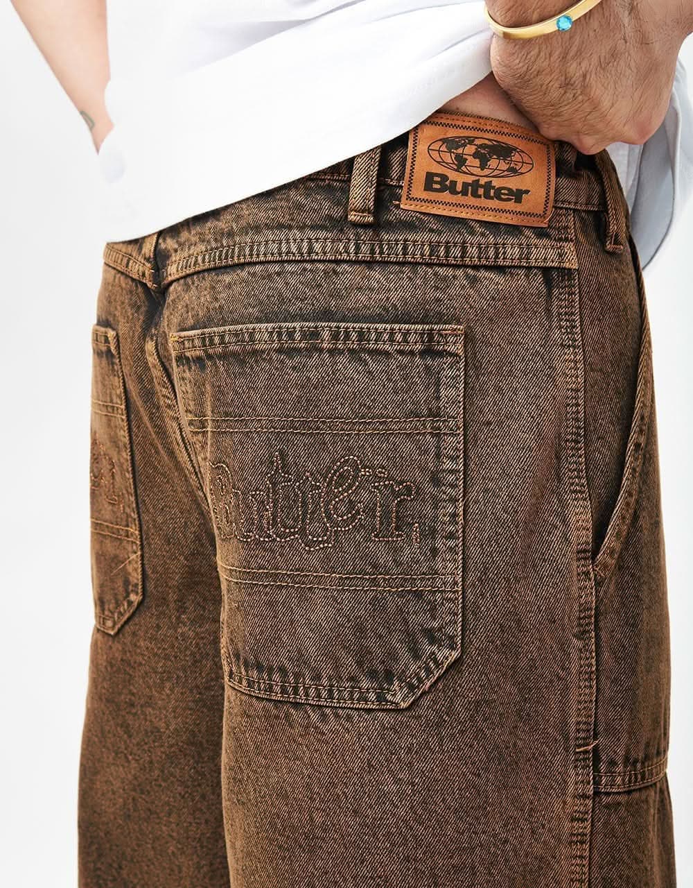 Butter Goods Breakdown Relaxed Denim Jean - Acid Wash Brown - Image 4