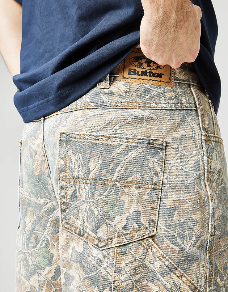 Butter Goods Carpenter Denim Shorts - Forest Camo - Image 4