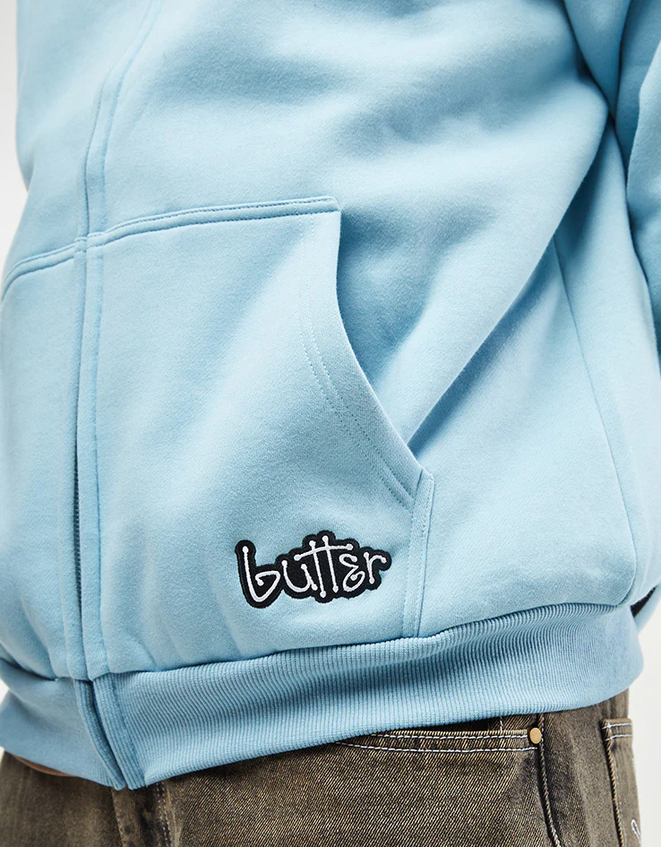 Butter Goods Connection Zip-Thru Hoodie - Sky - Image 3