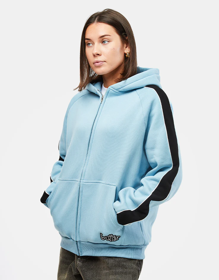 Butter Goods Connection Zip-Thru Hoodie - Sky - Image 7