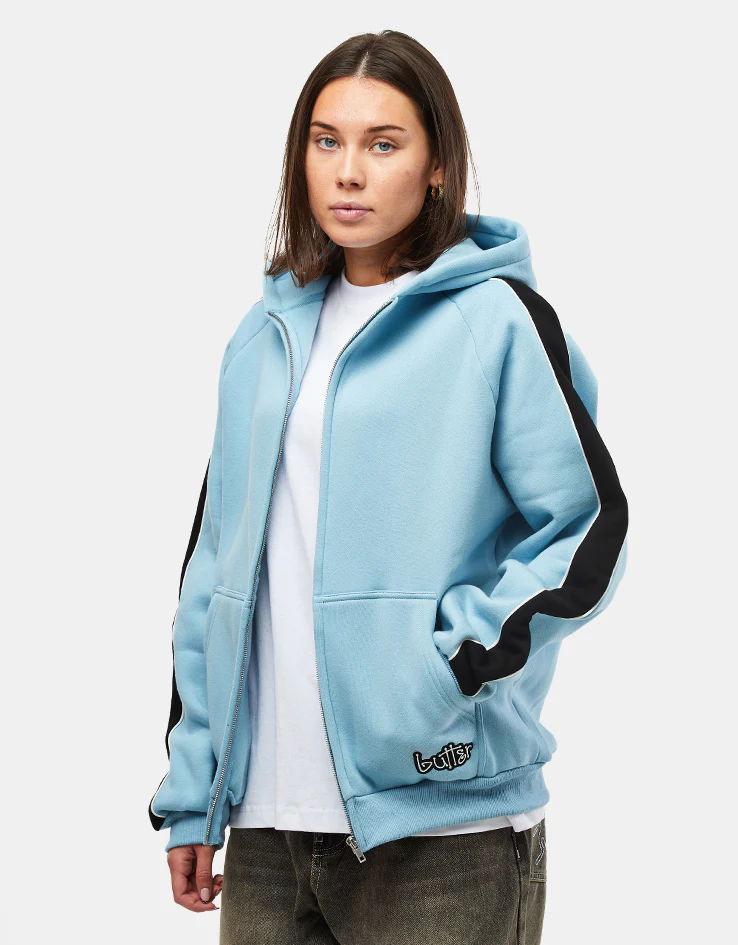 Butter Goods Connection Zip-Thru Hoodie - Sky - Image 8