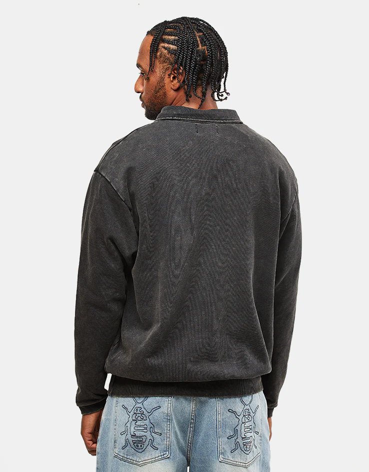 Butter Goods Corp 1/4 Zip Pullover - Black - Image 2